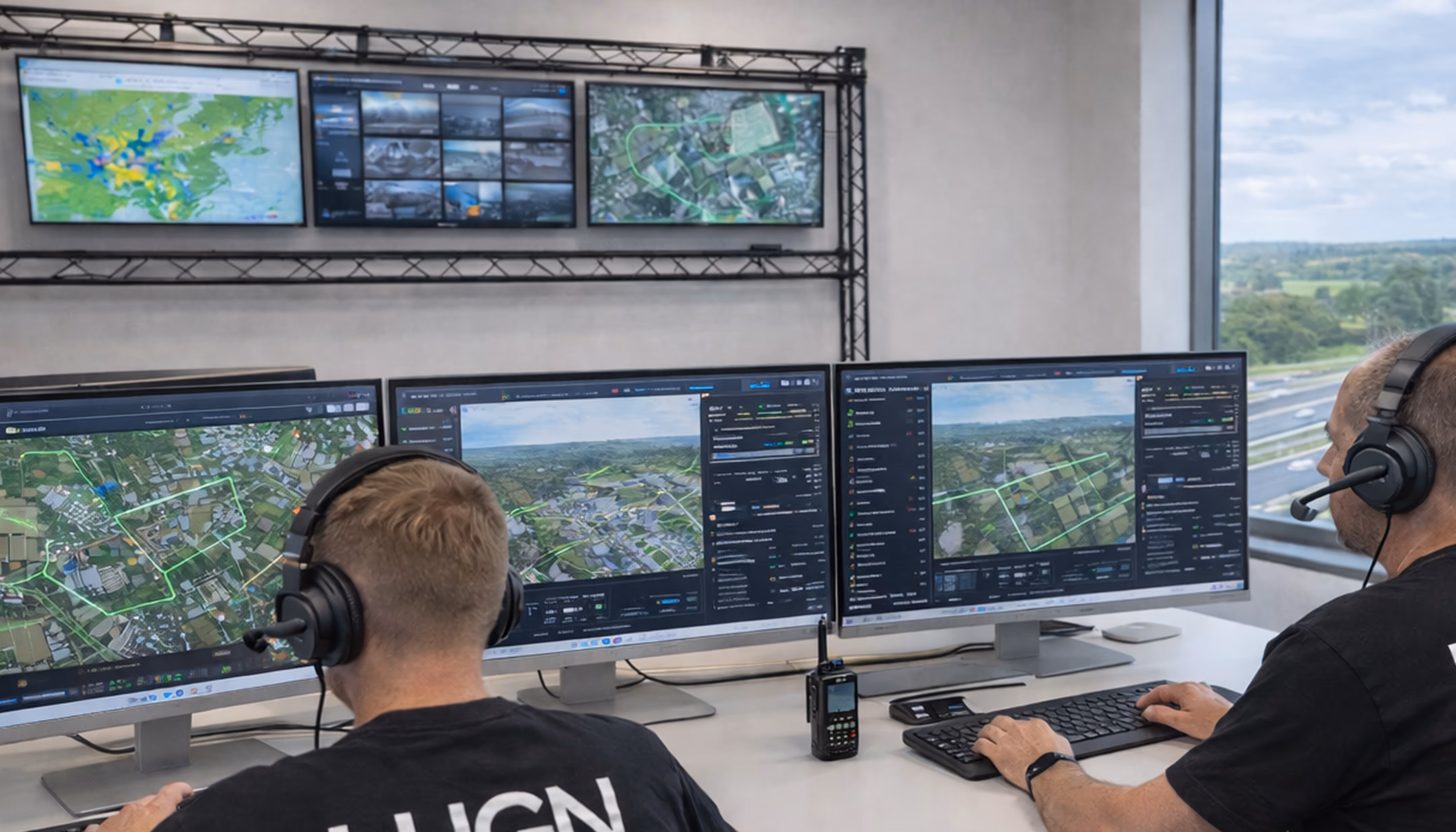 KI-Overlay zur Erkennung und Klassifizierung von Personen und Fahrzeugen auf einem gesicherten Gelände