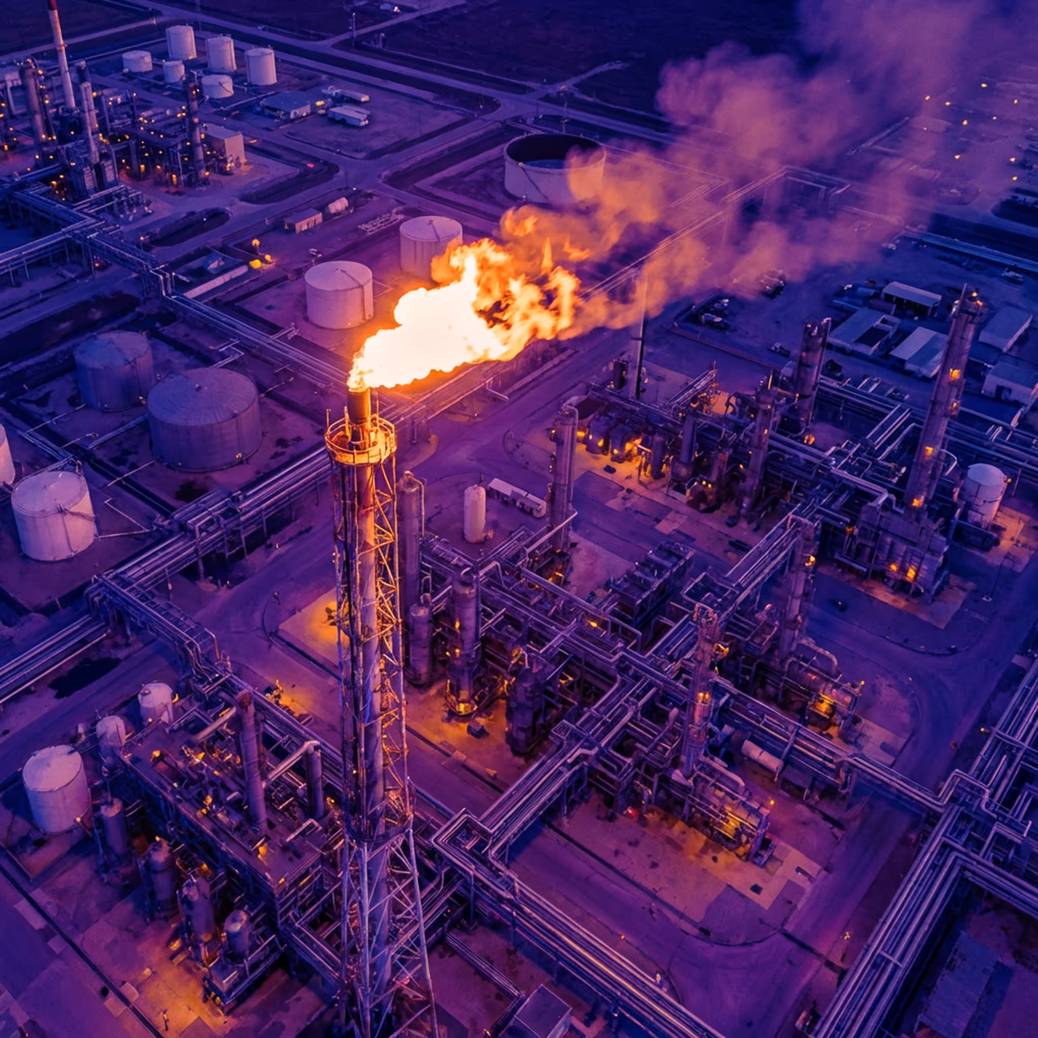 La torchère est surveillée pour détecter les anomalies de combustion.