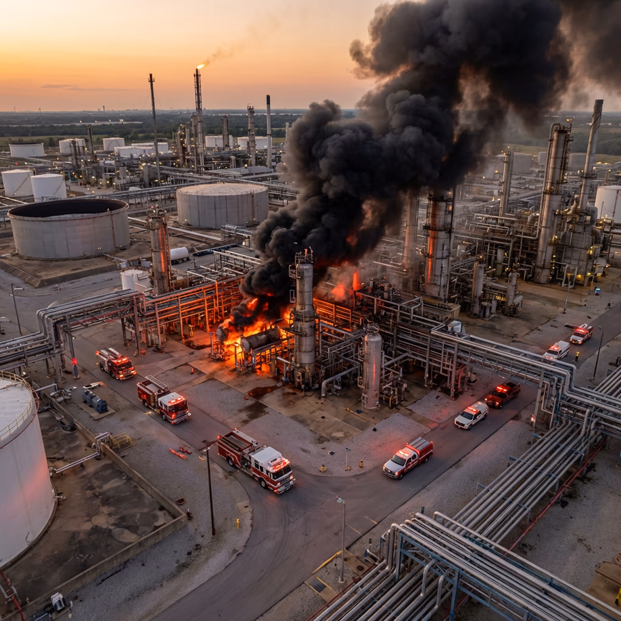 Aperçu thermique d'un incident sur un site actif