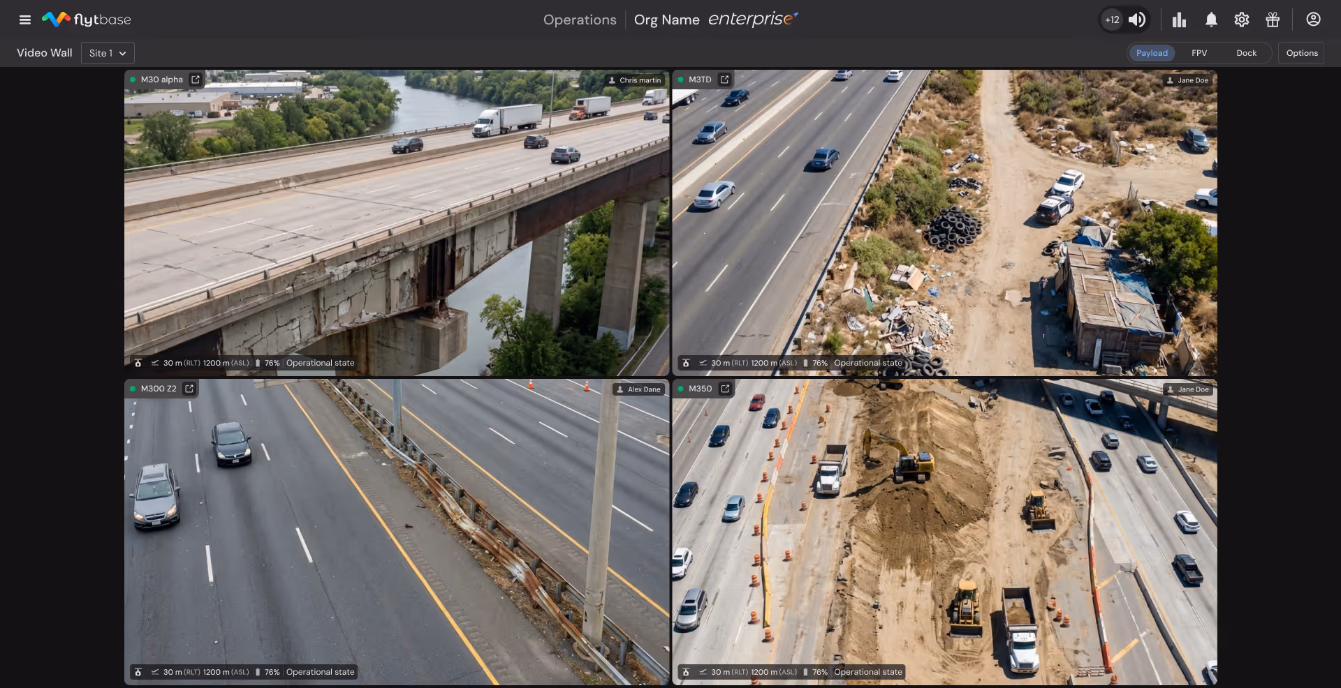 Aerial orthomosaic of a highway construction site showing earthwork progress and equipment