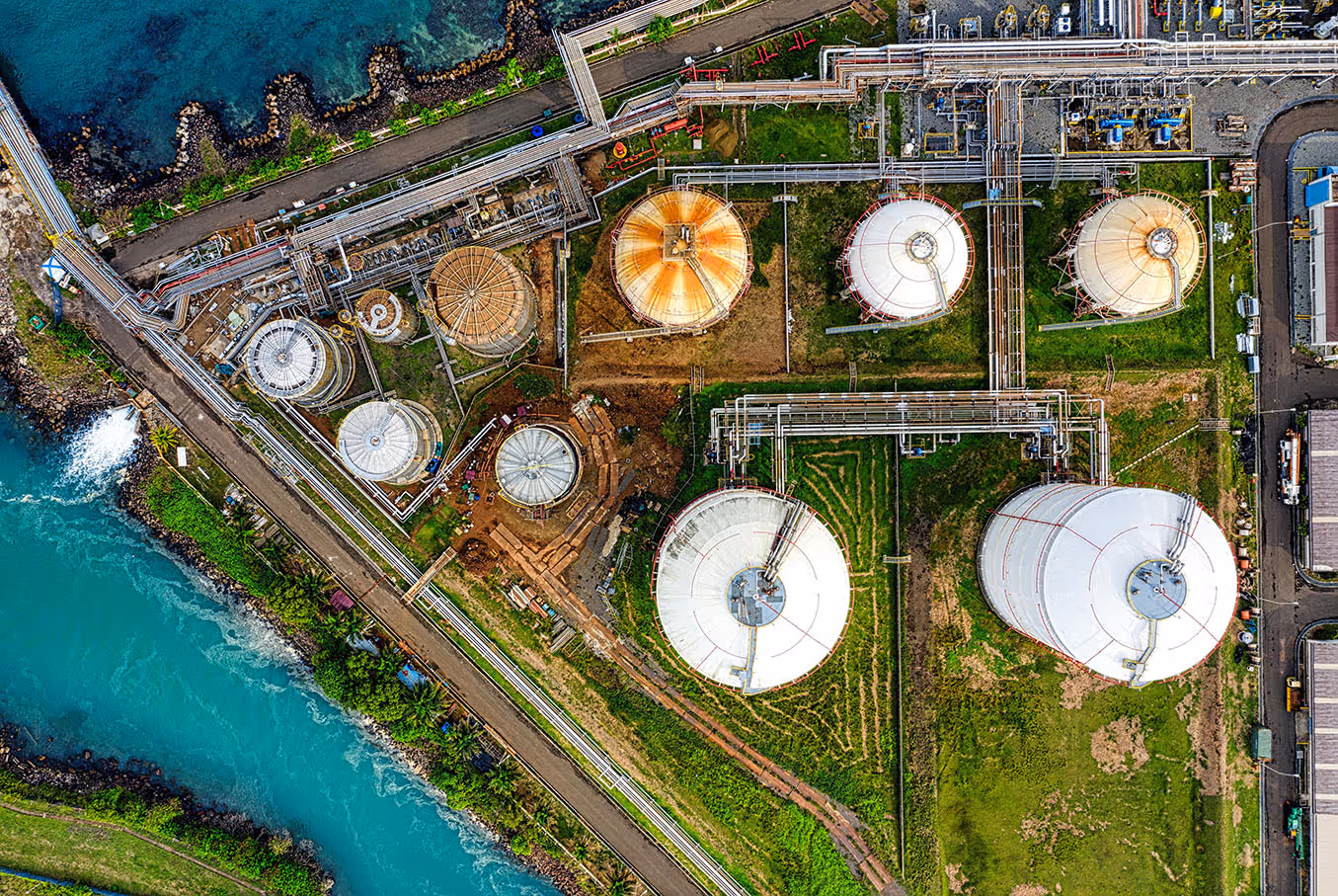 Refinery security operations view with AI-overlay alerts