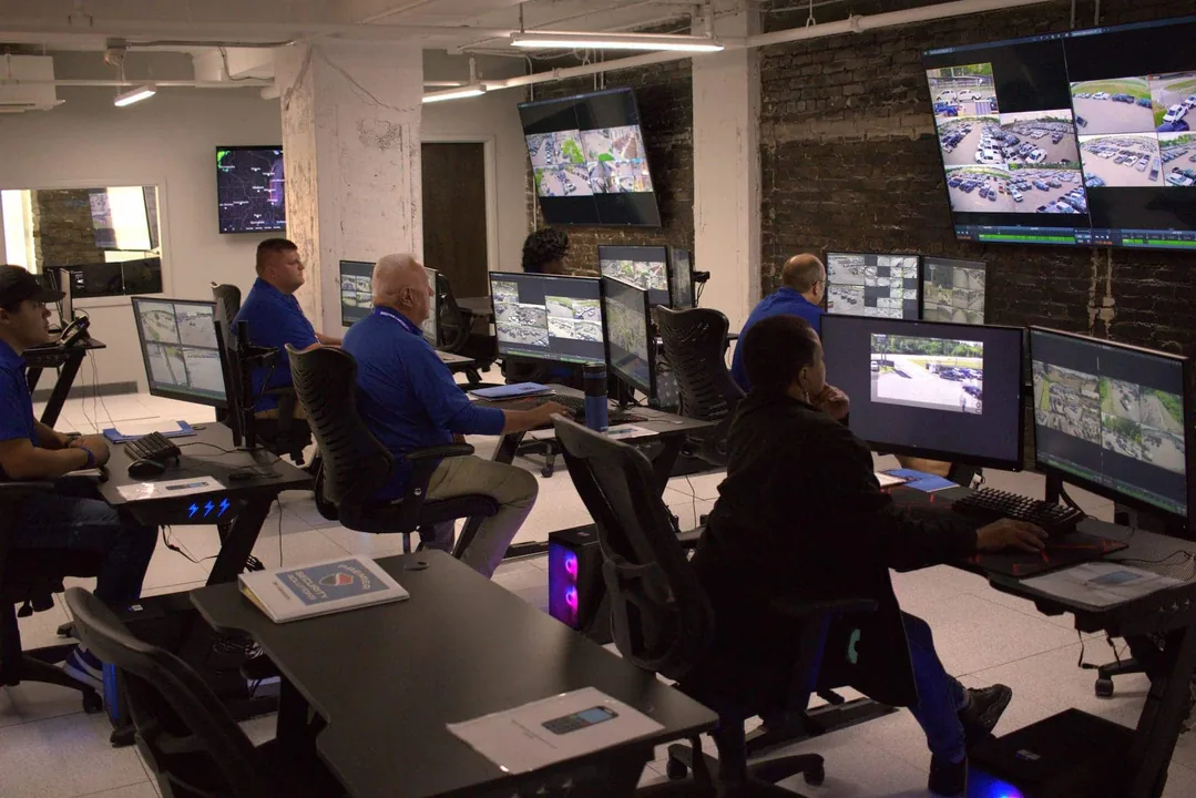 Premier Security drone crew at a customer site.
